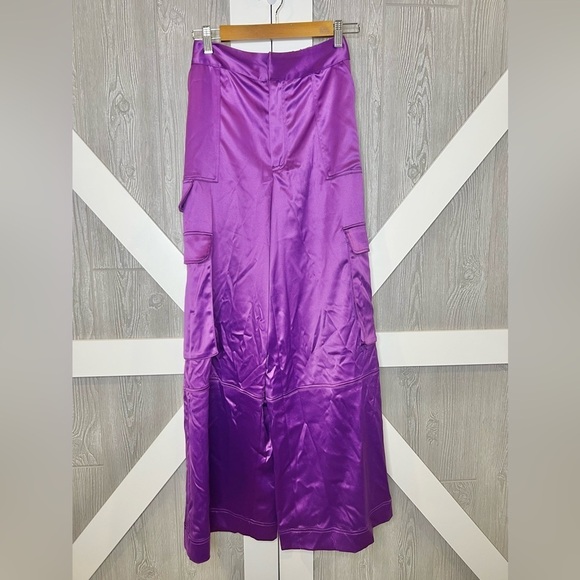 226. New House of Harlow 1960 Women’s Cargo Pants in Purple Size XS - Picture 7 of 11